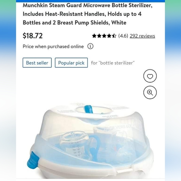Munchkin Microwave Bottle Sterilizer - Picture 1 of 1